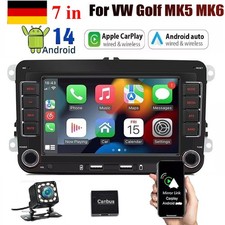 Per VW Golf 5 6 Plus Touran Caddy Jetta autoradio Android 14 Apple Carplay NAVI 