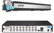 ZOSI 1080P 16CH H.265+ DVR Videoregistratore Digitale 2TB HDD Per CCTV Sistema