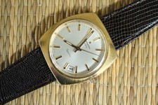 RARO OROLOGIO AUTOMATICO SORPRENDENTE ZENITH ORO SPORTO ARGENTO QUADRANTE DATA + CASSA MORBIDA