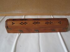 Scatola porta incenso bruciatore orizzontale in legno 30 cm 