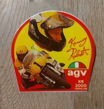 KENNY ROBERTS HELMET CASCO AGV KR 2000 FIBERGLASS  STICHER /ADESIVO