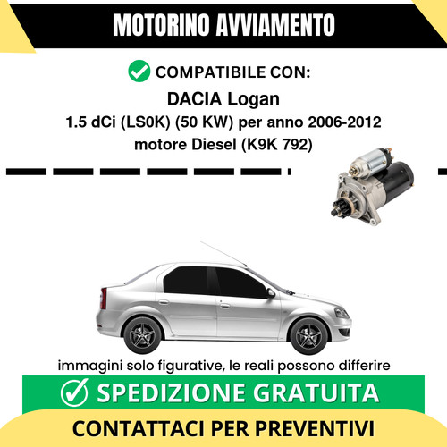 Motorino avviamento dacia - avviamento,