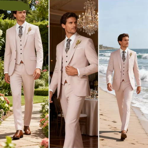 Abiti uomo rosa formale