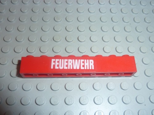Lego brick with white - brick, 8