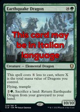 MTG EARTHQUAKE DRAGON EXC - DRAGO DEL TERREMOTO 228 - CLB - MAGIC