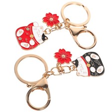  2 Pcs Portachiavi Gattini Simpatico Keychain Sospensione Per Carini