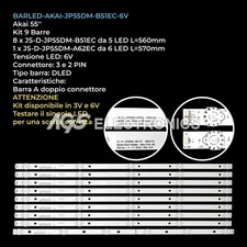 KIT 9 BARRE STRIP LED TV AKAI