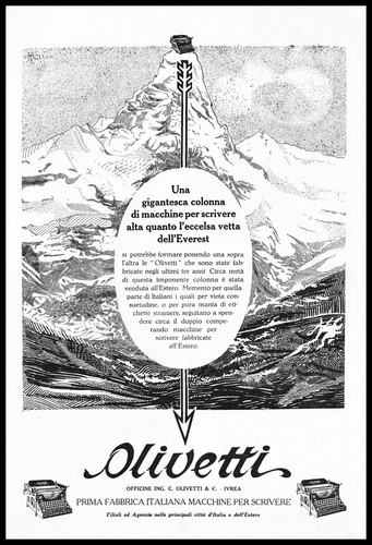 Pubblicita 1925 olivetti - pubblicita',