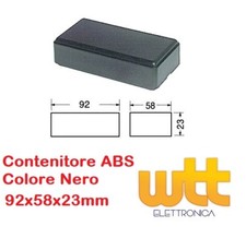 Contenitore 92x58x23 mm - custodia per elettronica in ABS nero