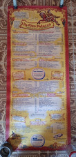 Da Meo Patacca Italian Restaurant Cafe Vtg Menu Art Poster Rome AIR FRANCE