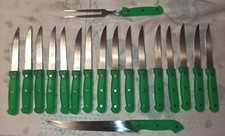 Set Arrosto 18 Pezzi - 16 Coltelli da Tavola, 1 Forchettone, 1 Coltello lama 22