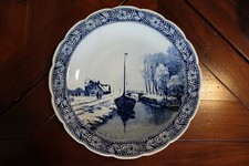 Piatto a Di Ceramica  Delfts Blauw, Nave, Royal Sfinge. Made In Holland