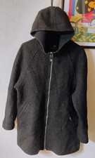 GIESSWEIN LANA felpa con cappuccio giacca parka AUSTRIA donna 40 XL nero antracite