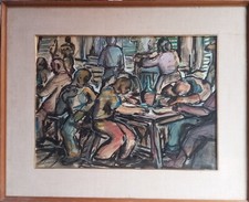 Tecnica mista su cartone firmato V.PISCOPO