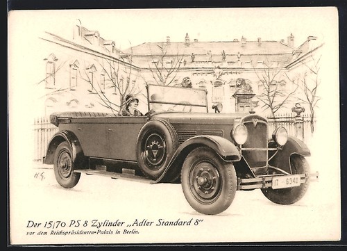 Cartolina auto aquila standard - cartolina,