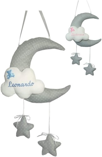 Fiocco nascita luna con
