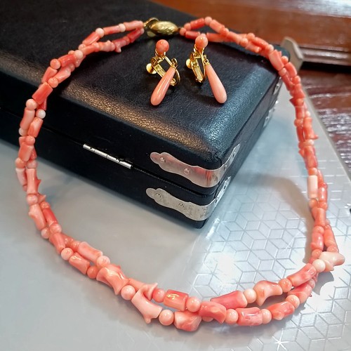 Collana corallo rosa arancione