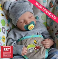 Bebè Newborn Neonato pelle morbida vinile siliconico, colori  Realistici, 48 Cm 