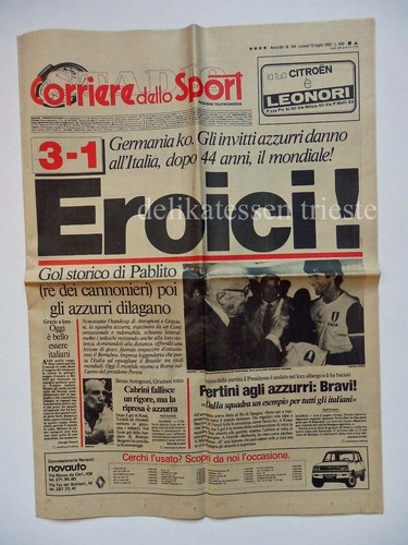 Corriere sport 1982 - 1982, eroici