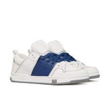 Valentino Garavani Sneakers Uomo Open Skate Bianco Blu VLogo Pelle Taglia 10 US