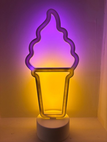 Insegna cono gelato led - cono,