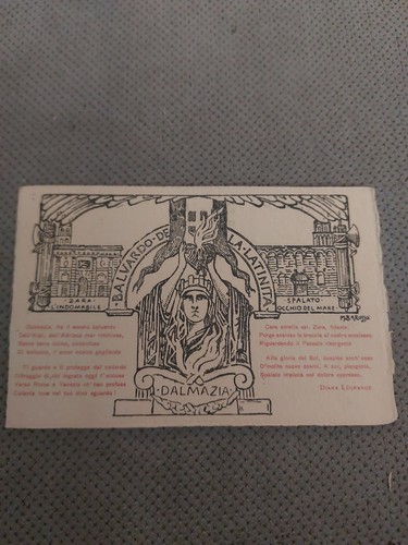 Cartolina 1915 1921 dalmazia - cartolina,
