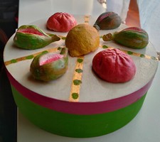 scatola in legno stile cassata siciliana