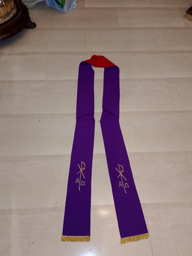 Stola viola rossa double - viola,
