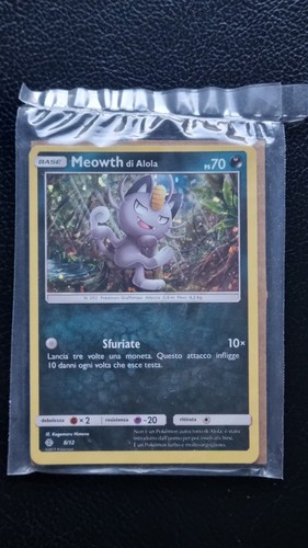 Pokemon card meowth - meowth, alola