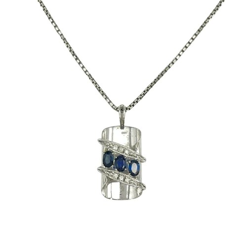 Collana pendente zaffiro - pendente,