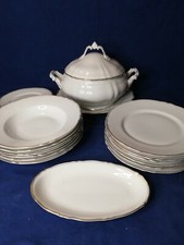 Servizio set tavola 6 pp porcellana Verbano Laveno con zuppiera 
