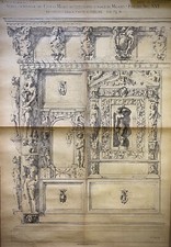 Stipo-Scrivania nel Civico Museo Milano Sec.XVI -Poster Manifesto Arte Italiana