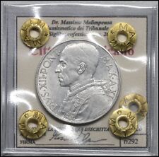 Pio XII 5 Lire 1949 qSPL Sigillata Papa Moneta Stato del Vaticano città PERIZIA
