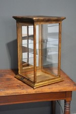 Antica vetrina da banco legno vetro scaffale farmacia vintage