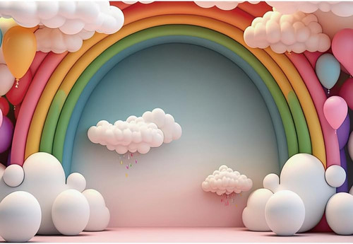 Sfondo arcobaleno arco 3x2m - arcobaleno,