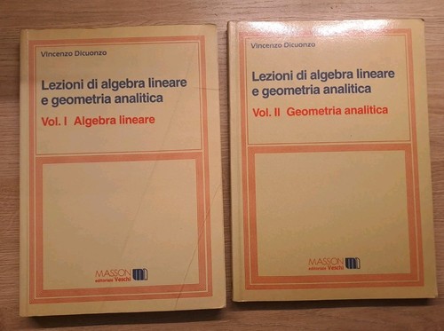 Lezioni algebra lineare e - lezioni, di