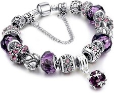 Pandora silver bracelet with - bracelet,