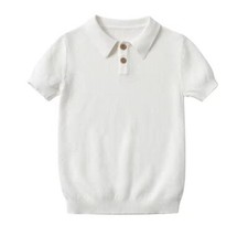 Polo bianca in cotone bambino