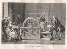 Macchina elettrostatica  1883  xilografia