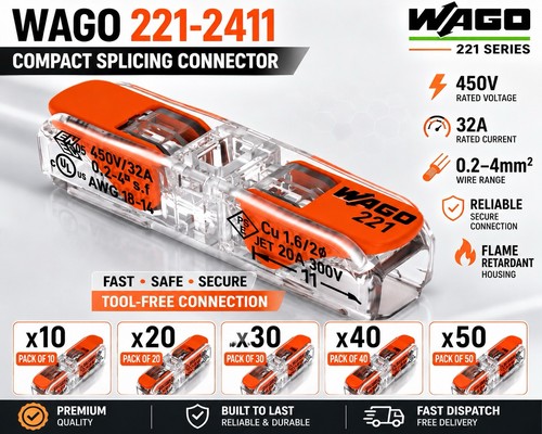Wago 221 2411 connettori - 221-2411,