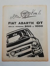 Clipping Pubblicità Advertising 1965 FIAT ABARTH OT 850 e 1000 Oltre 150 km/h