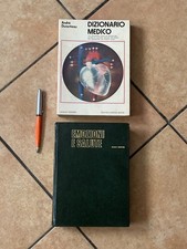 Lotto 2 libri medicina vintage 1975-81 Dizionario Medico Emozioni e Salute-Stock