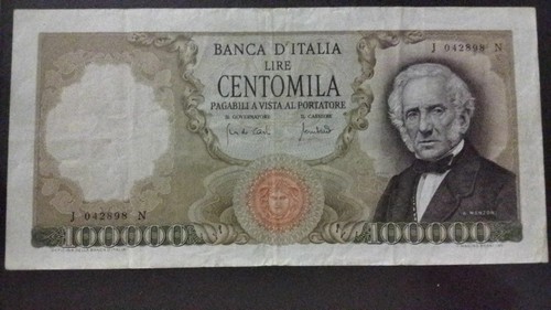 Banconota 100 000 lire - banconota,