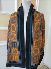 Borbonese Stola in lana e seta Tutta Logato.