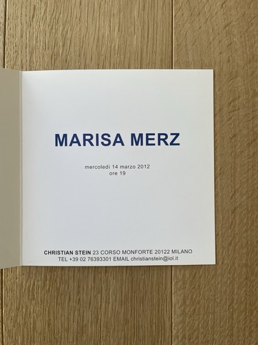 Invito mostra marisa merz - mostra,