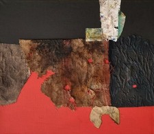 ALBERTO BURRI 086- MERAVIGLIOSA RIPRODUZIONE  - TELA 60X70