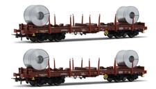 RIVAROSSI HORNBY HR6478 FS, SET 2 CARRI PORTA COILS A CARRELLI RHMMS-X, EP V