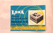 DEPLIANT PUBBLICITARIO LESA RENAS A-2 REGISTRATORE A NASTRO ANNI 60