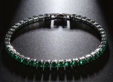 Bracciale Tennis Uomo Donna con Zirconi Strass 4mm Braccialetto 18cm Idea Regalo