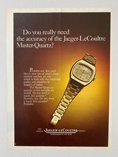 Pubblicità Vintage JAEGER LECOULTRE MASTER QUARTZ Seventies Switzerland